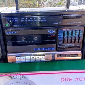 Sony Black and Silver Portable Cassette Player